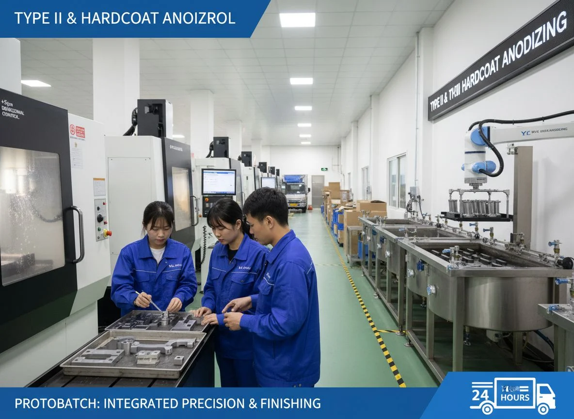 High-quality Type II and Type III hardcoat anodized aluminum CNC parts