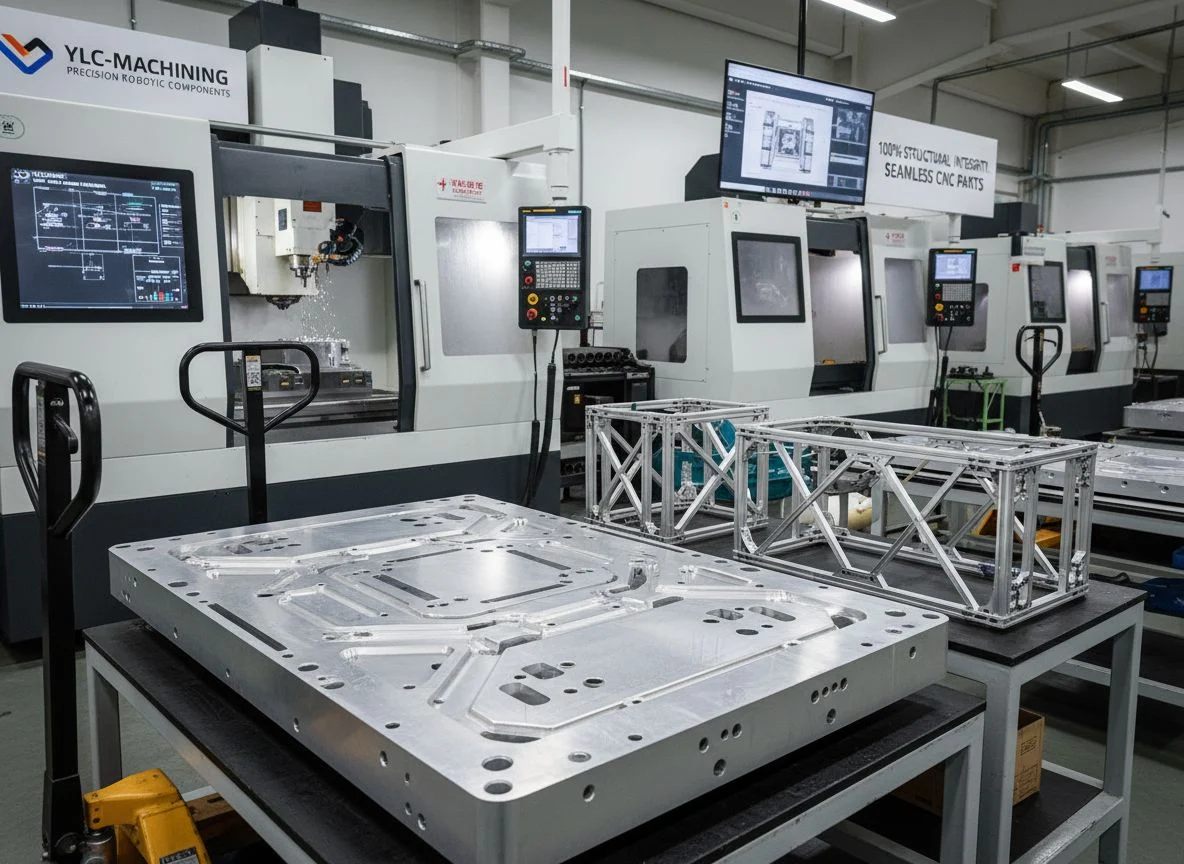 CNC machined AGV chassis and AMR structural components for mobile robotics