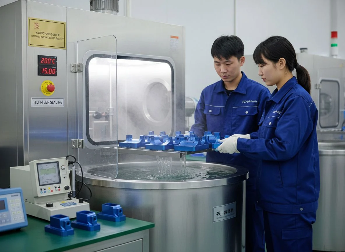 Dyeing and sealing of anodized parts