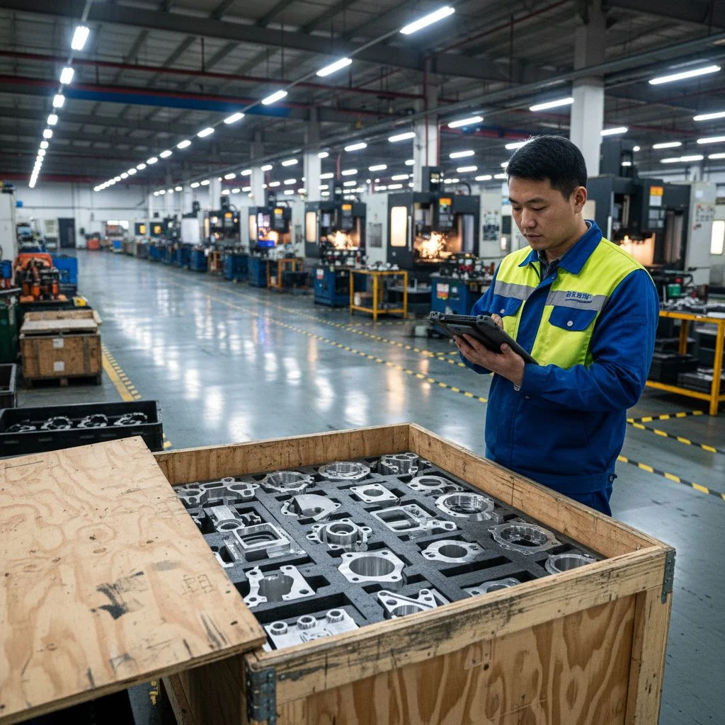 Global logistics and CNC manufacturing export network