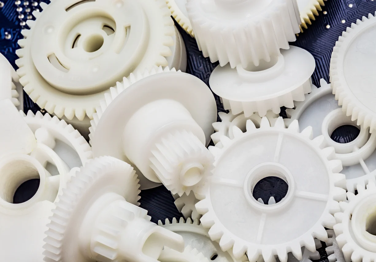 Precision CNC machined Nylon 66 gear inspection