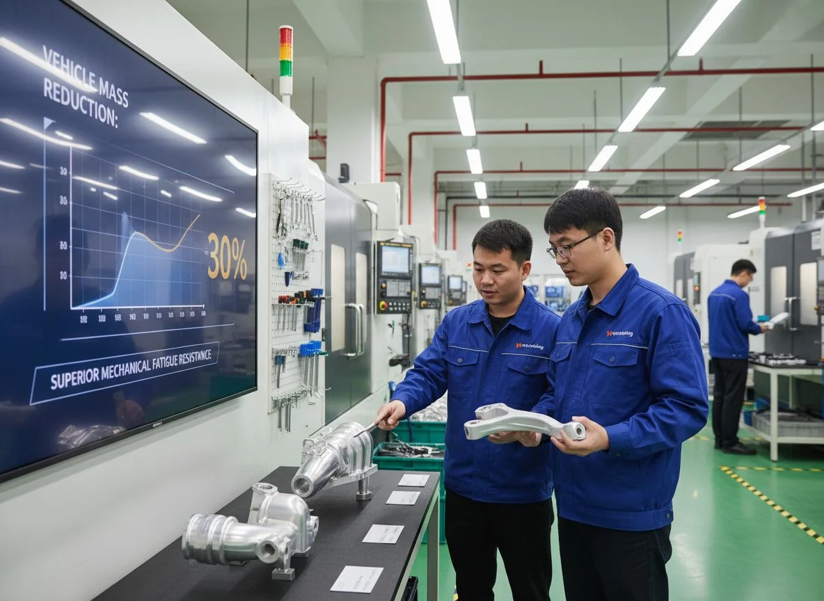 Automotive aluminum engine and suspension components