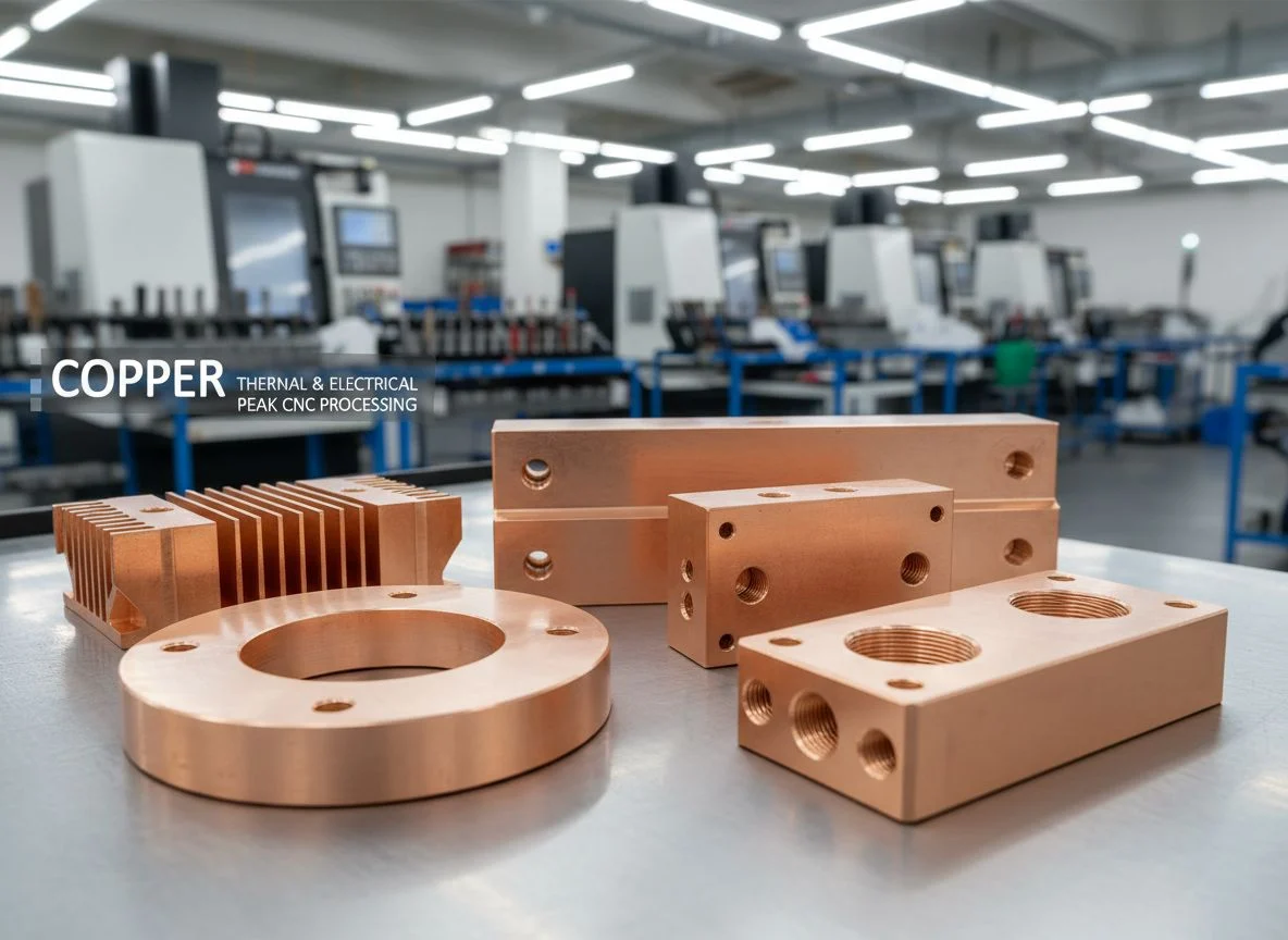 CNC milled C110 electrolytic tough pitch copper components