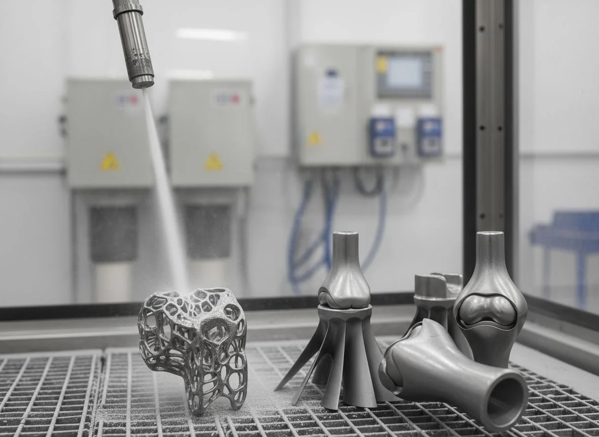 Comparison of machined vs bead blasted titanium part