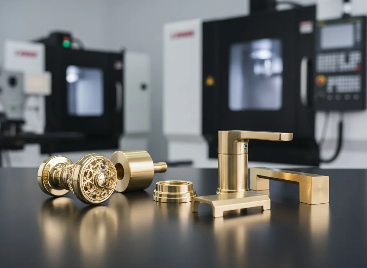 Decorative brass machining for architectural hardware