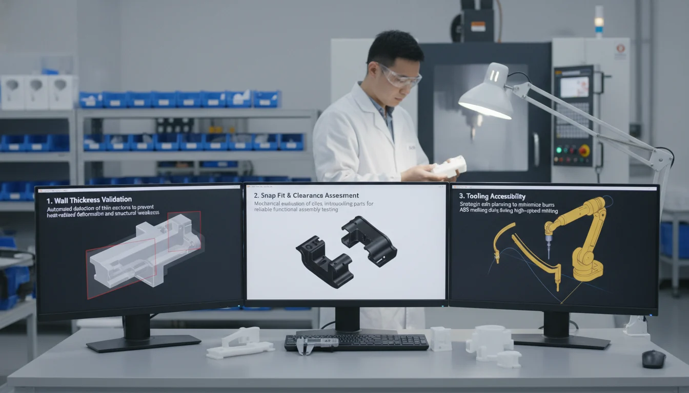 Expert DFM analysis for precision CNC ABS components