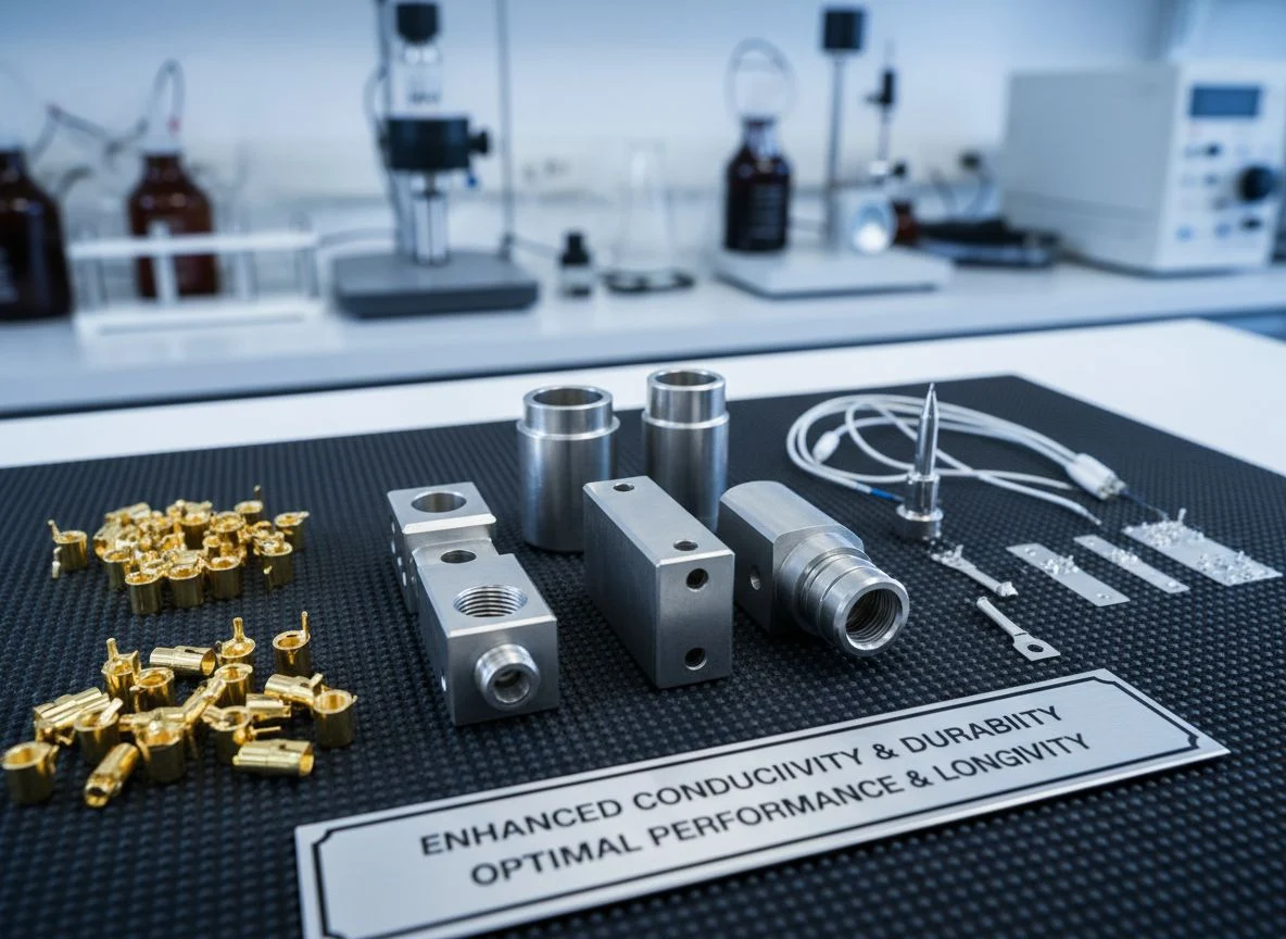 Functional plating for CNC copper and brass
