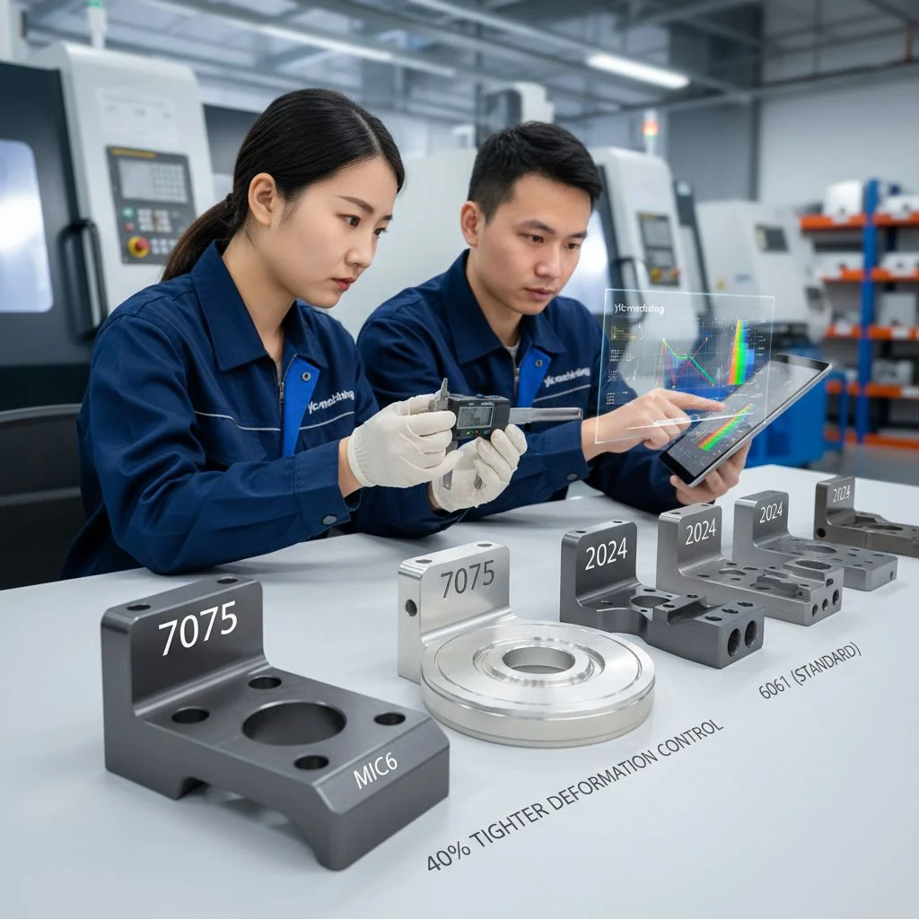 High-precision CNC machined aluminum 7075 and 6061 parts with tight tolerances