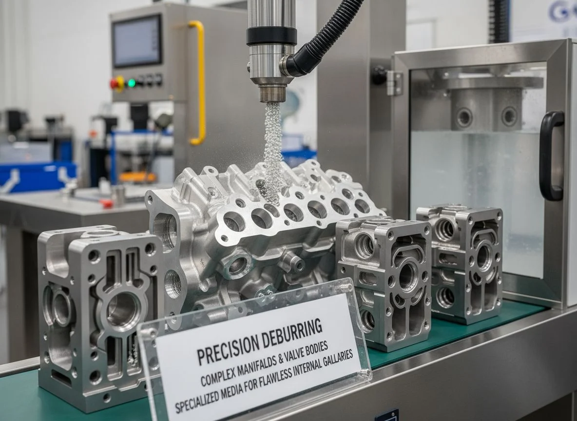 Industrial automation component blasting