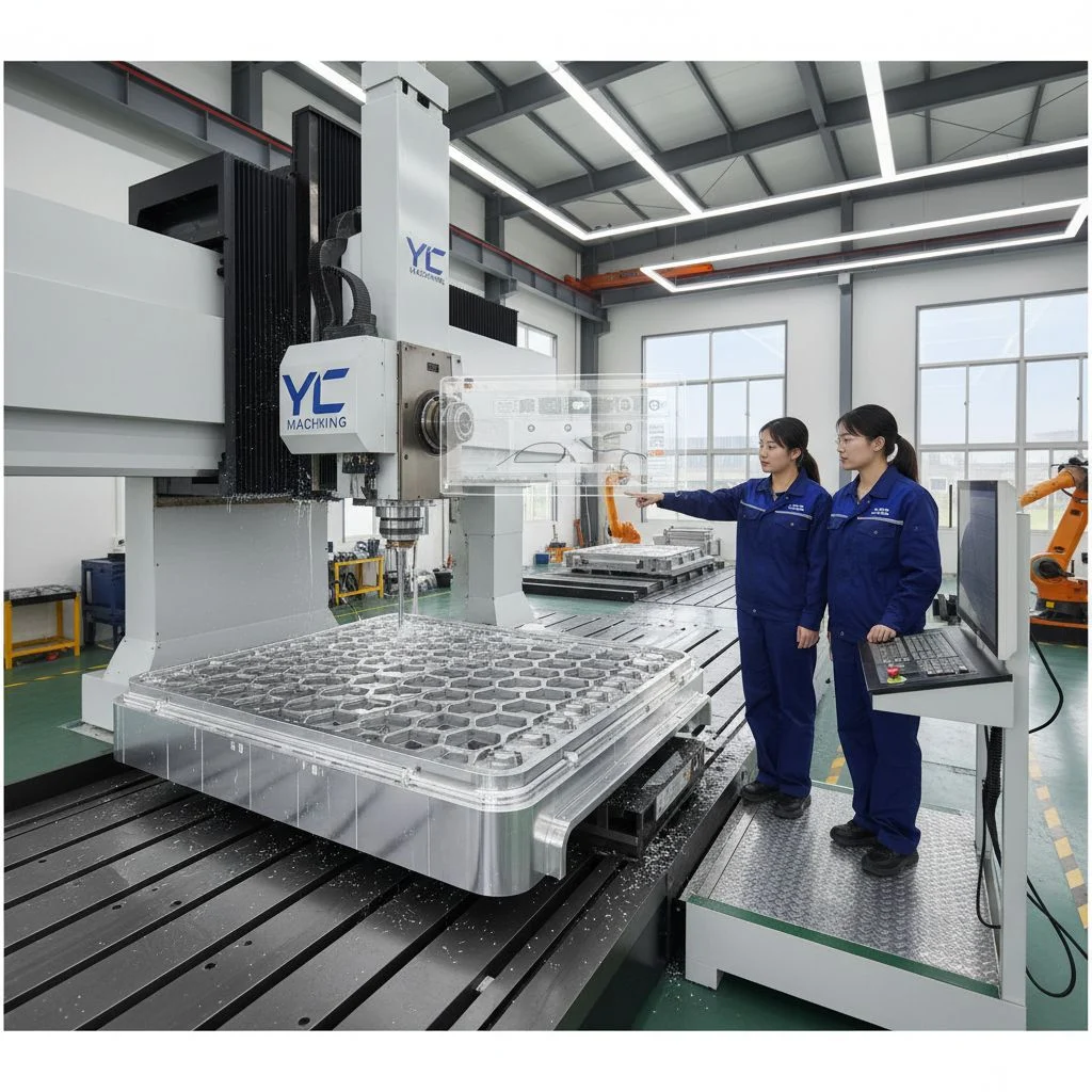 Large scale CNC machined EV battery housing and trays