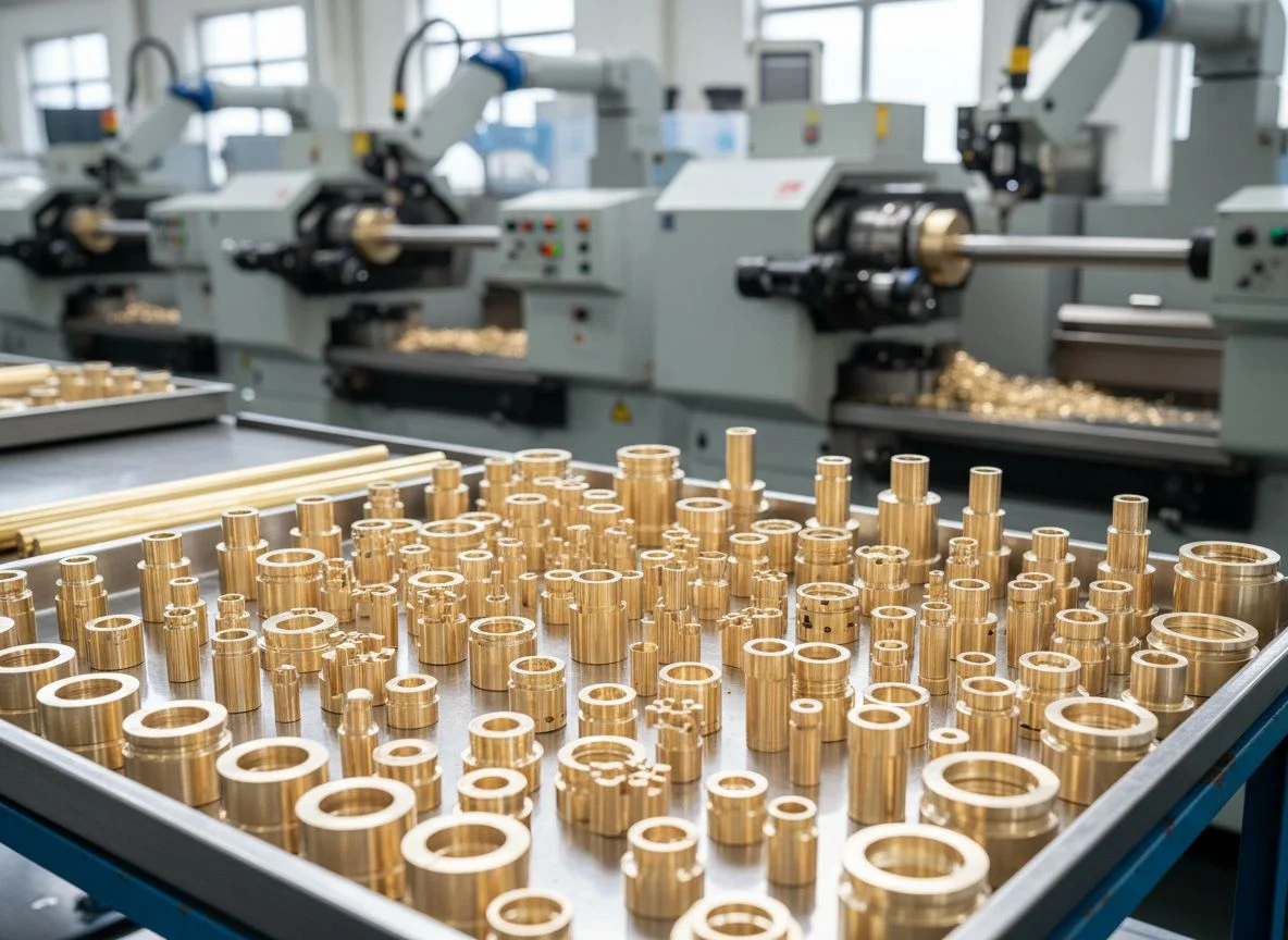 Mass production brass turning