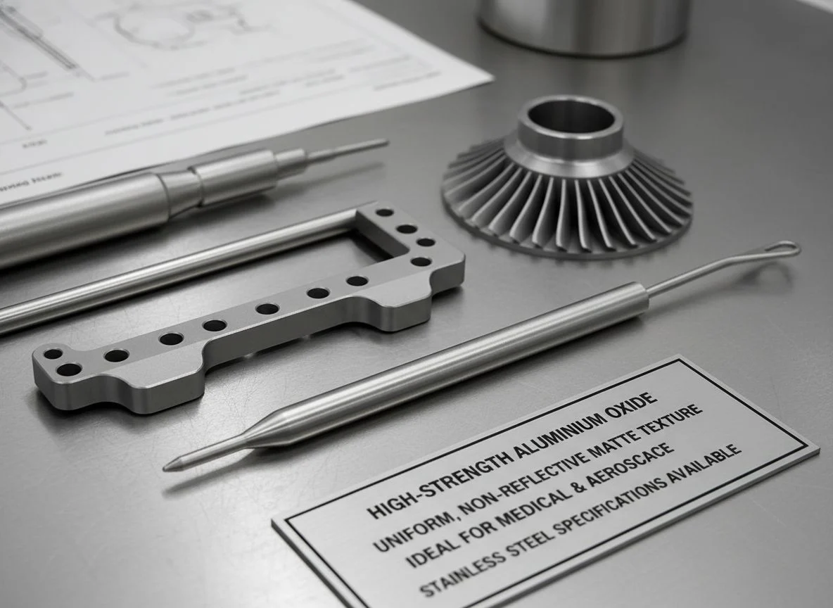 Stainless steel bead blasting process