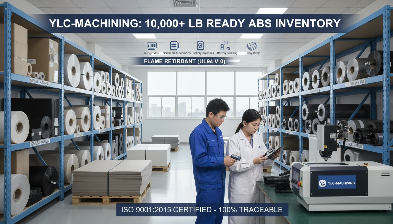 Stocked ABS grades including Flame Retardant UL94 V0 and Natural ABS
