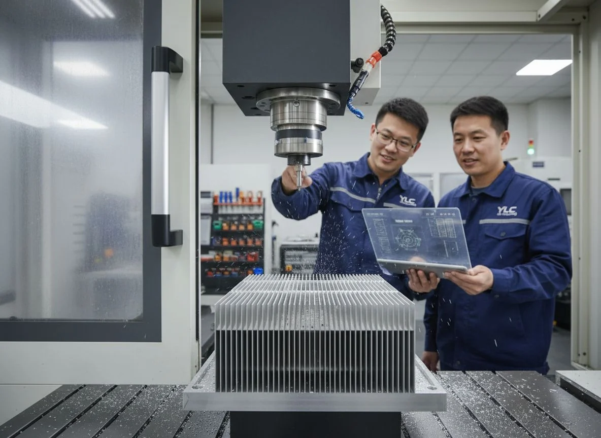 Stress-free machining for thin-fin heatsinks