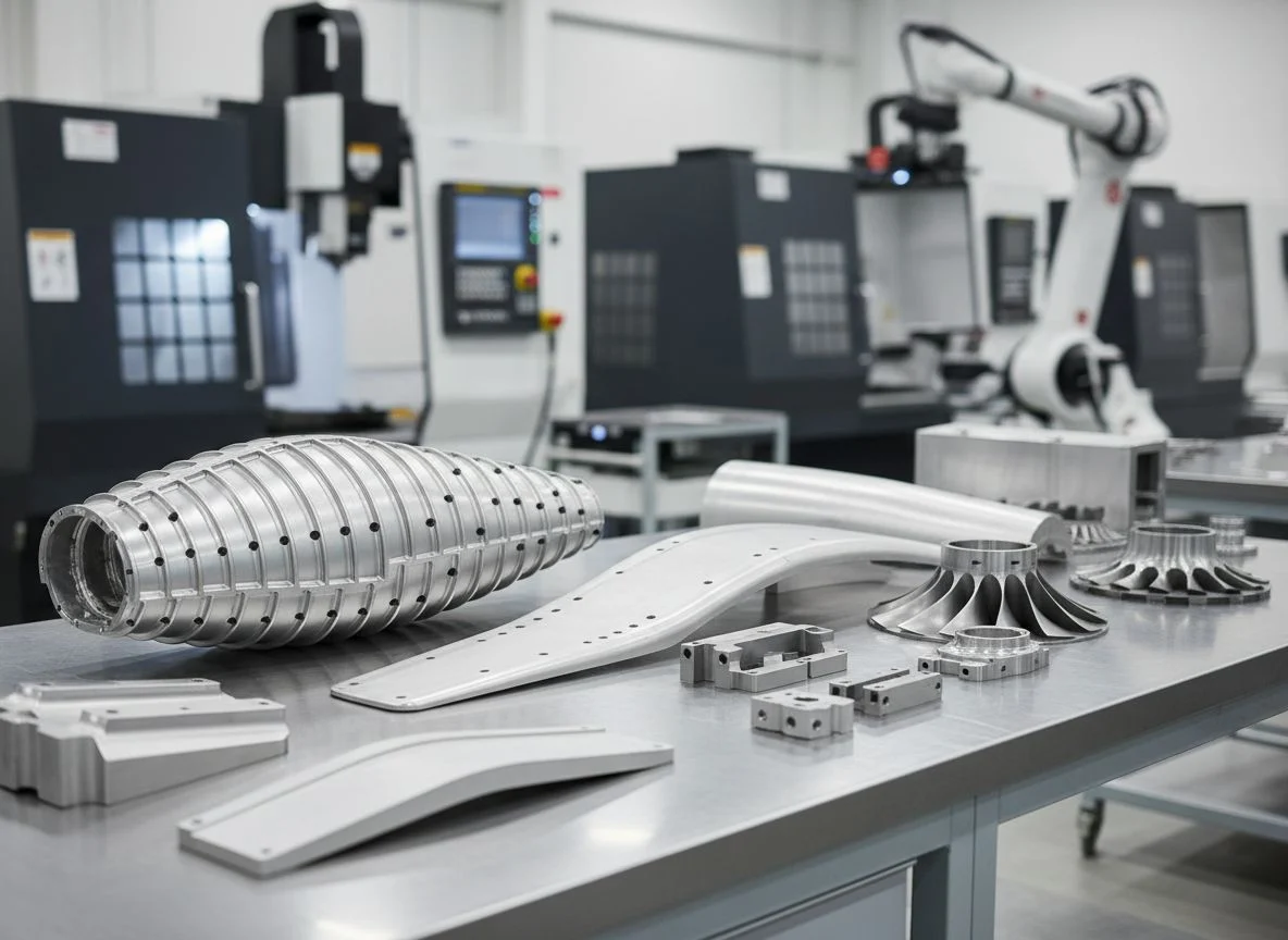 5-axis CNC machined aluminum 7075 aerospace bracket