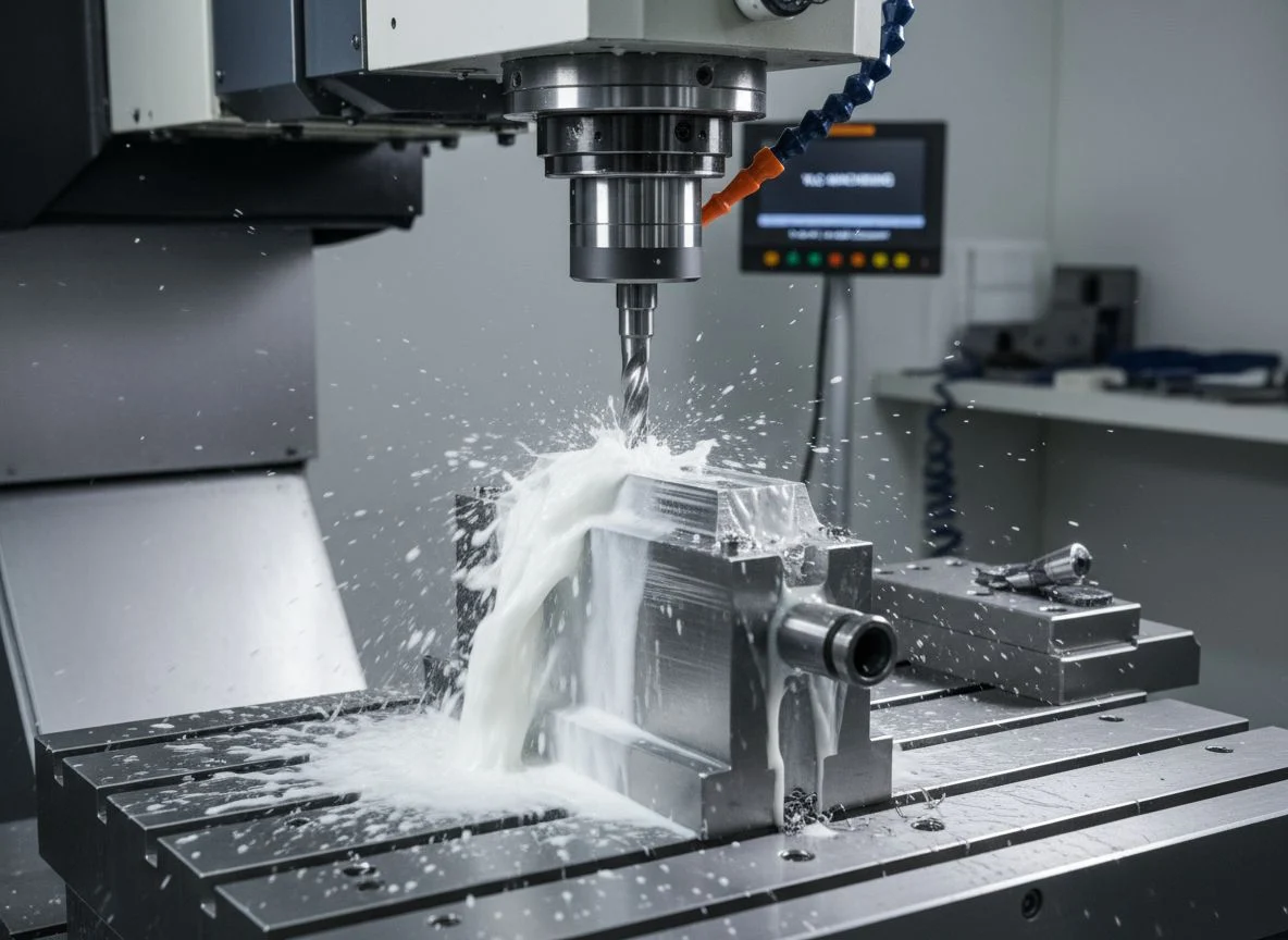 5-axis CNC machined titanium aerospace bracket