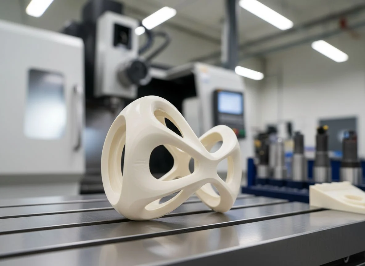 5-axis PEEK milling for complex aerospace parts