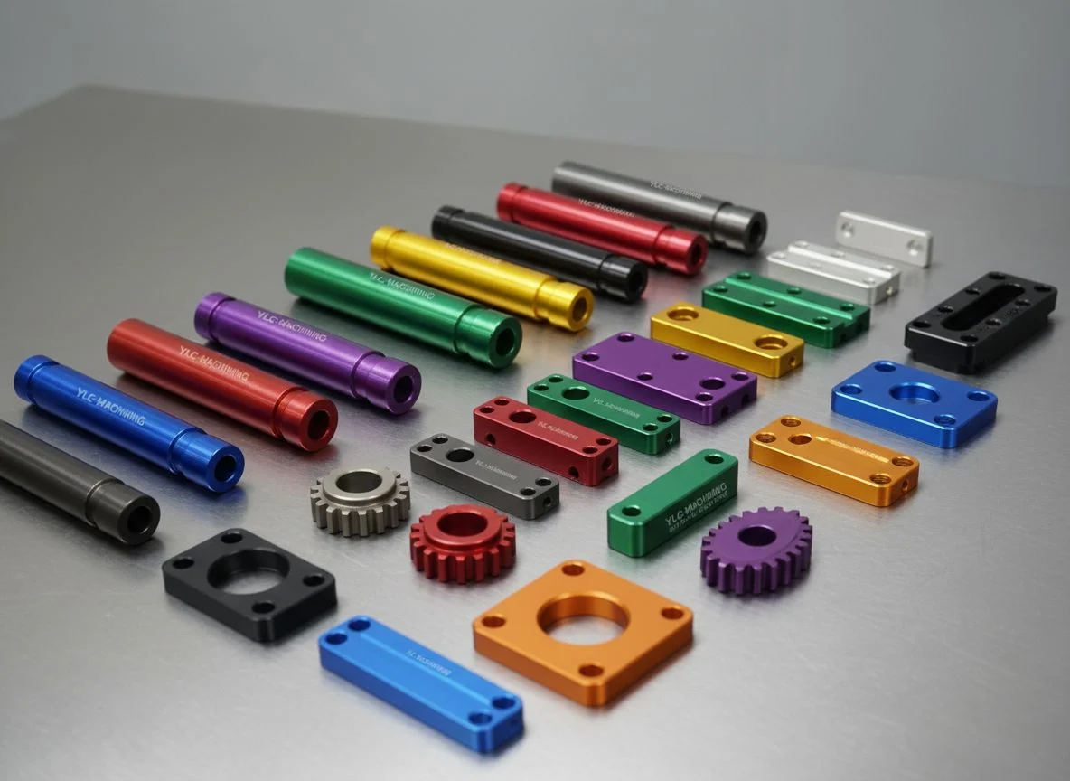 Anodized aluminum gallery examples of CNC machined parts