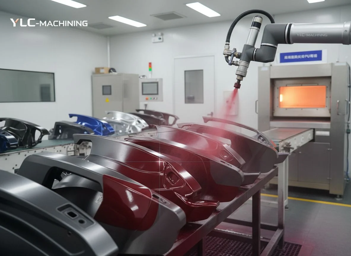 Automotive grade spray painting and PU coating