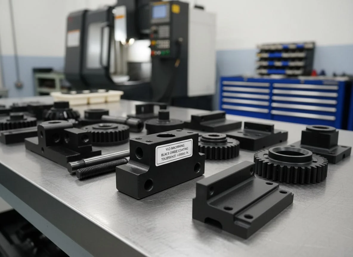Carbon steel parts with black oxide finish