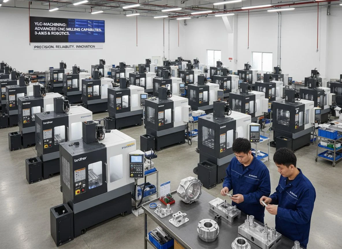 CNC Milling workshop with Brother and Haas machines
