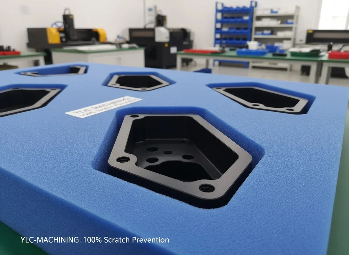 Custom cut EPE foam packaging for anodized aluminum enclosures