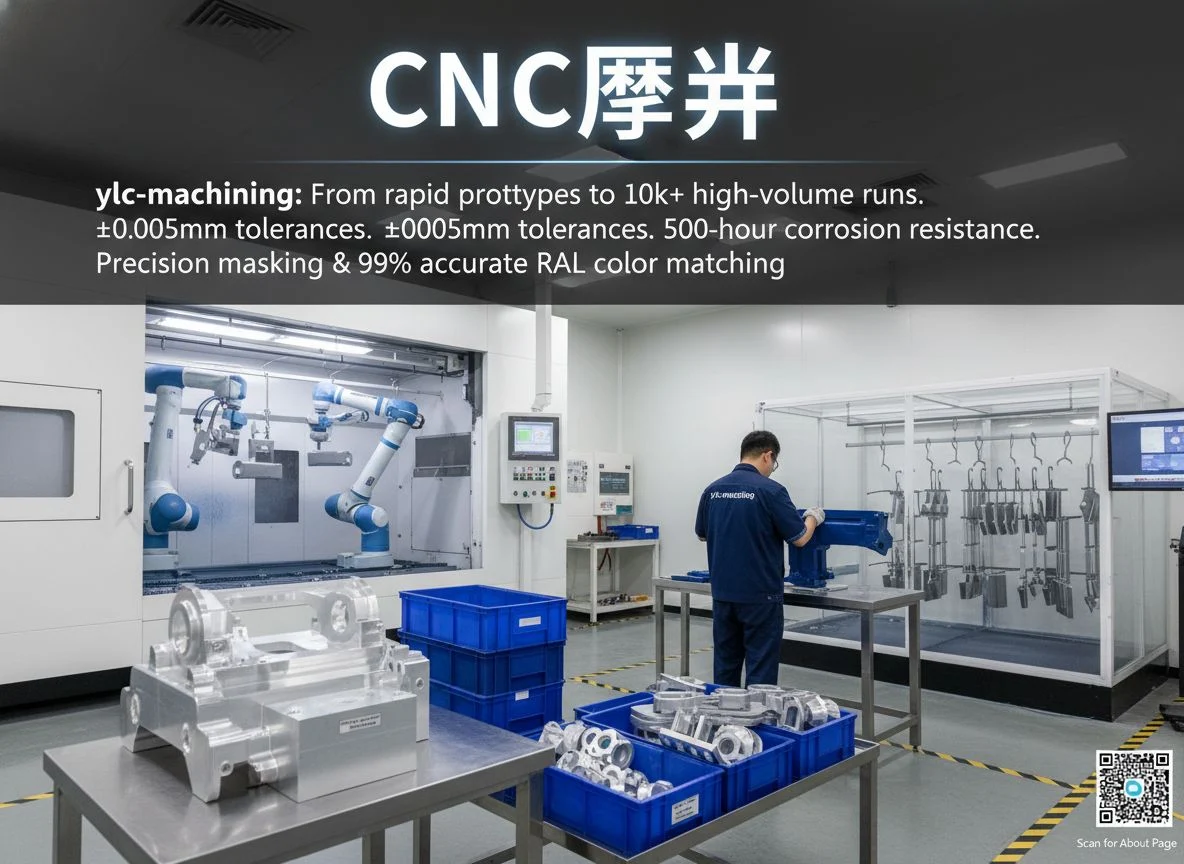 Durable powder coated CNC machined components with precision masking for industrial assembly