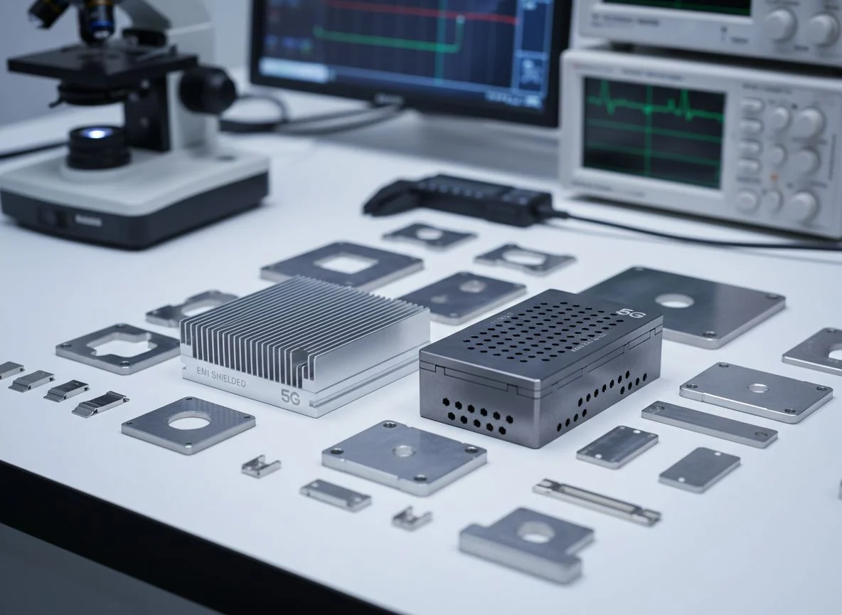 Electronic enclosure machining and heat sinks