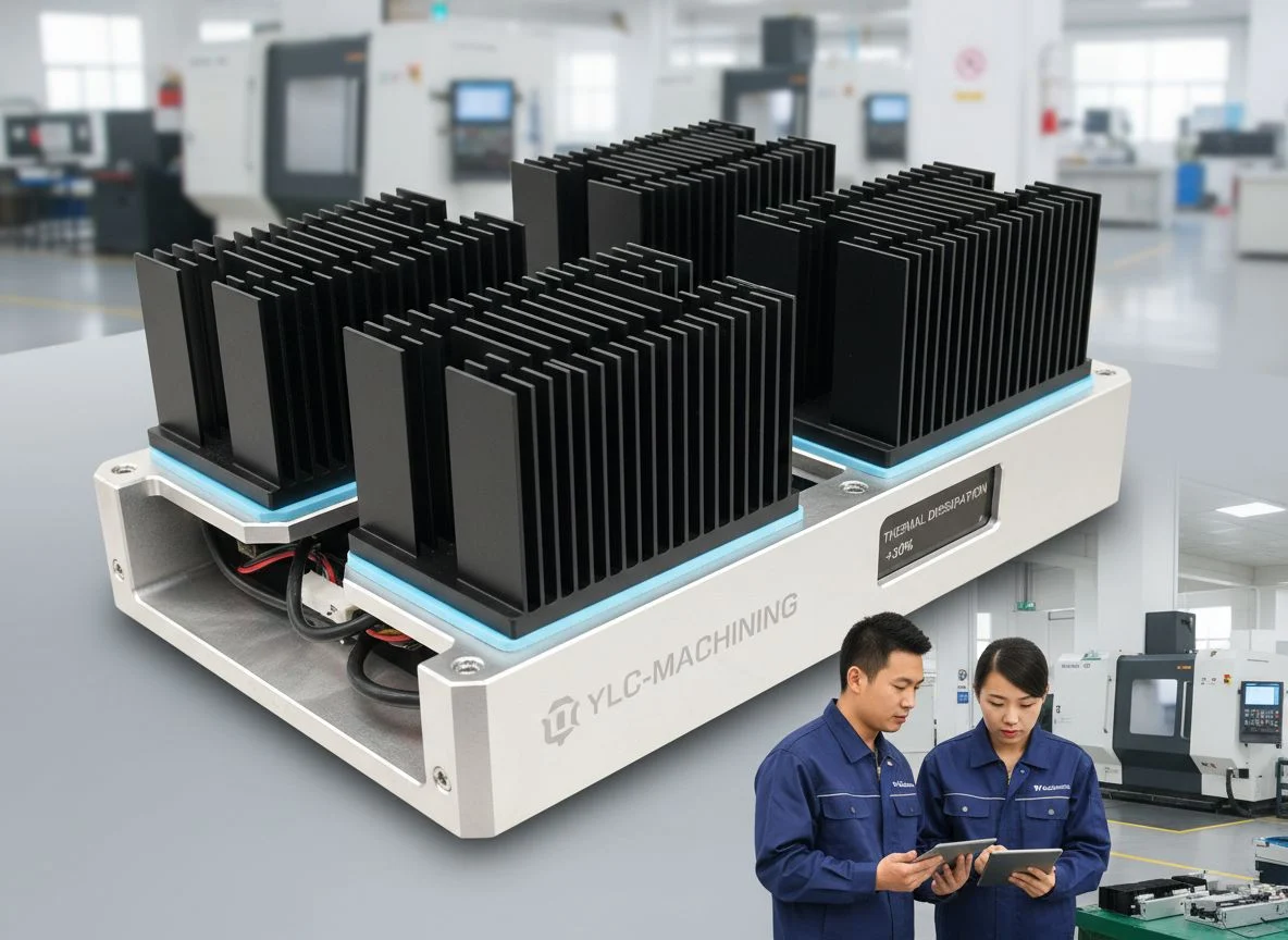 Electronic housing machining and heat sinks