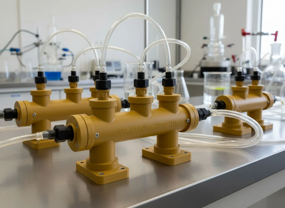 Engineering grade PEEK parts for chemical resistance