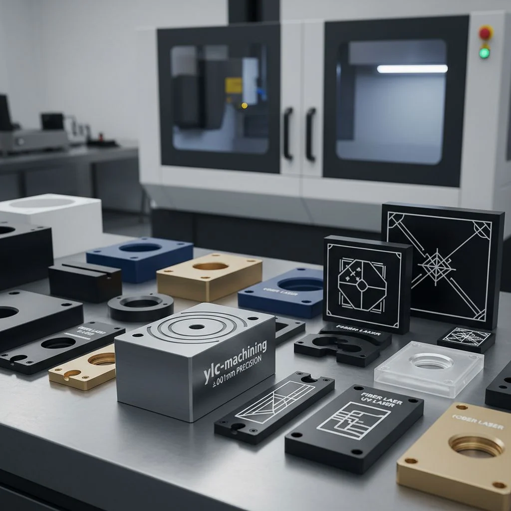 High-contrast laser engraved traceability codes on multi-material components