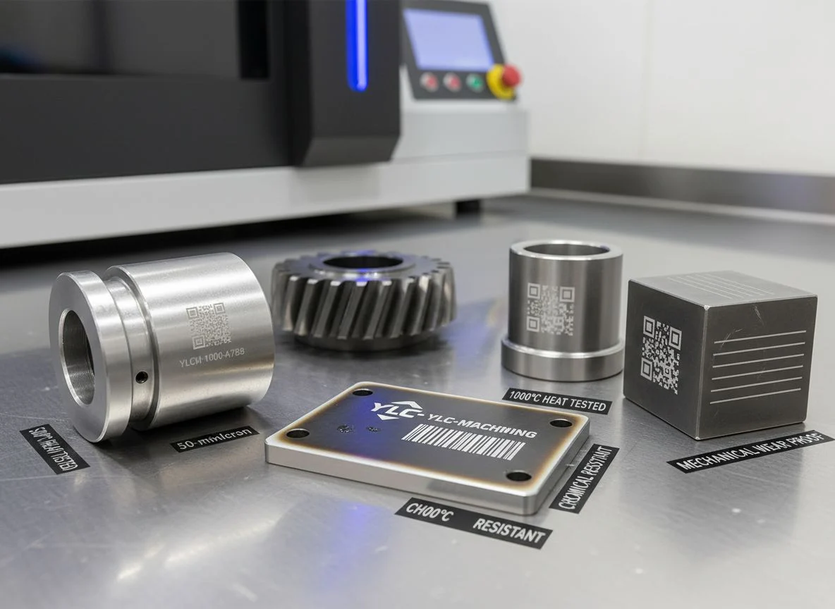 High-precision 2D Data Matrix laser marking on metal parts