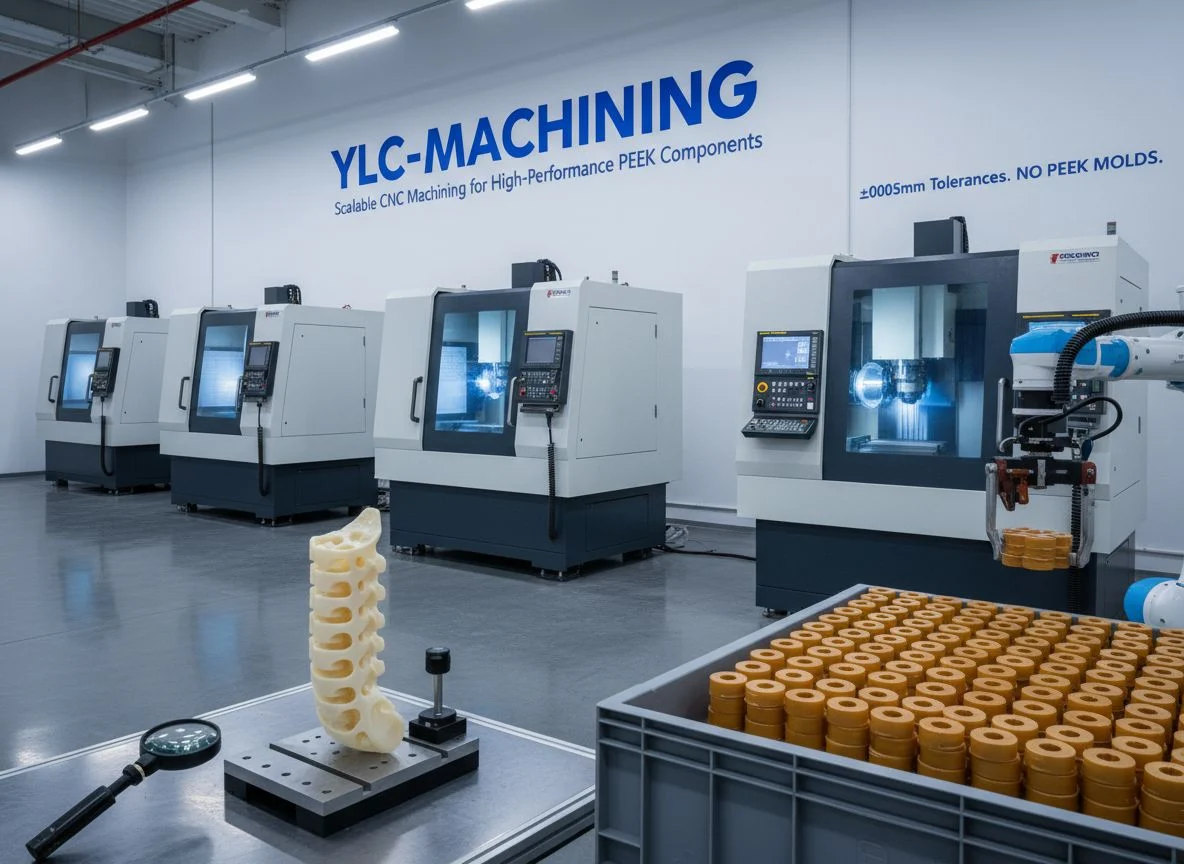 High volume CNC machining of PEEK plastic parts