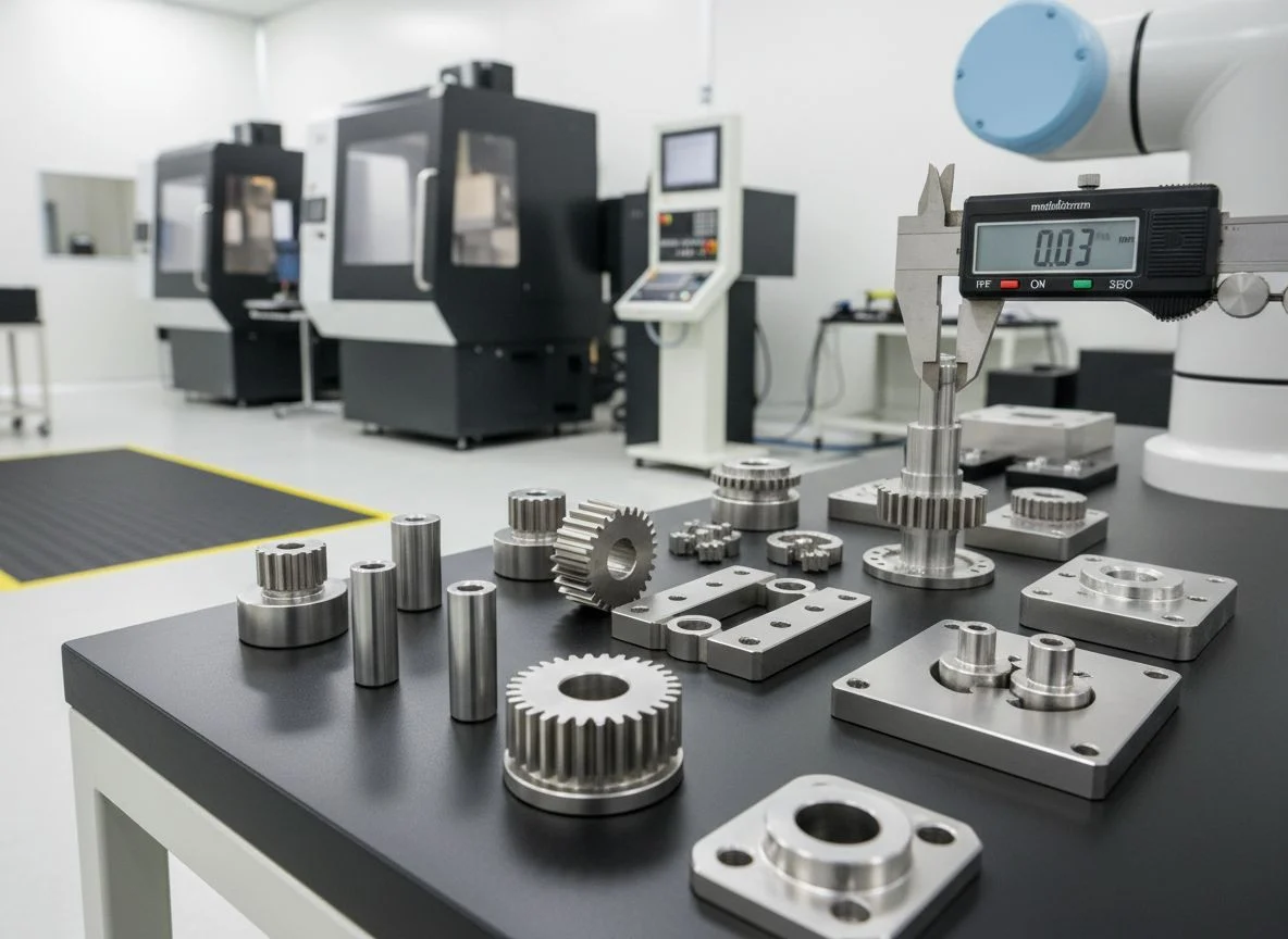 Illustration of micron-level tight tolerance machining for medical devices