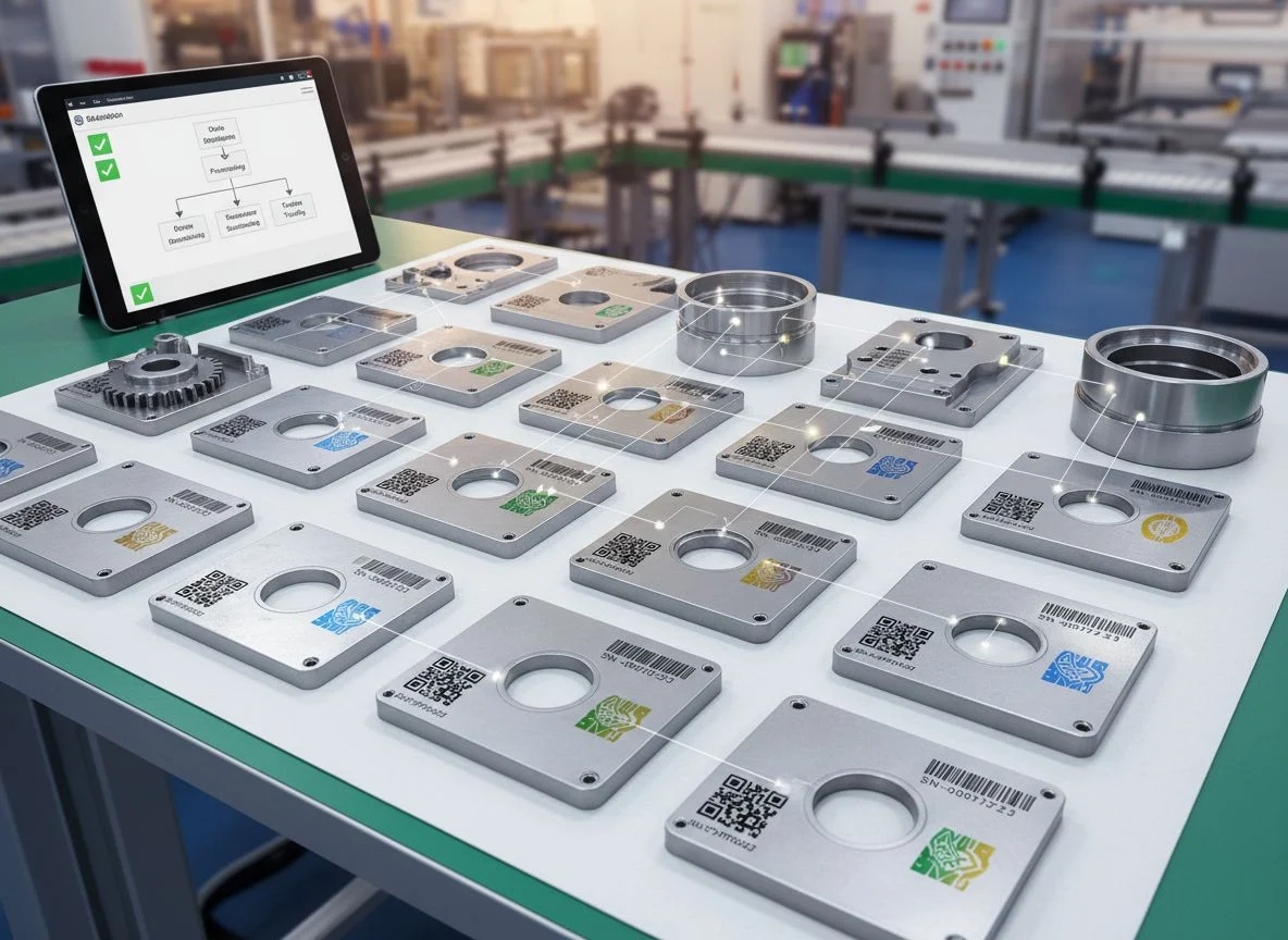 Laser marked serialization and QR codes