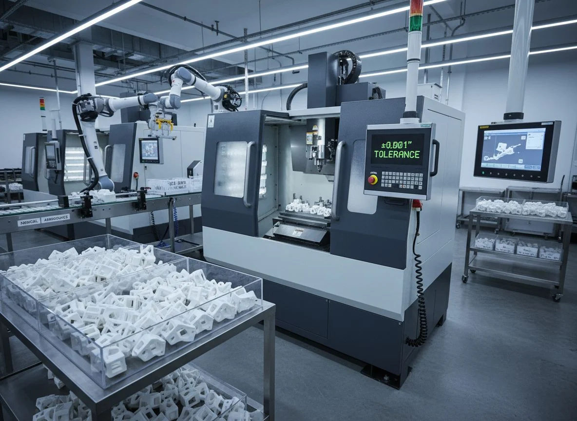 Mass production of CNC machined plastics