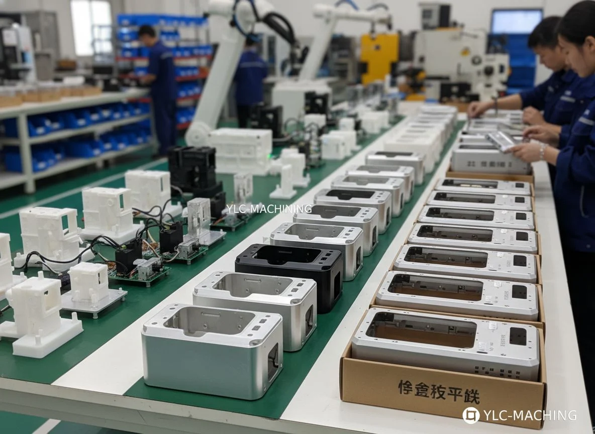 Mass production of CNC milled heat sinks and housings