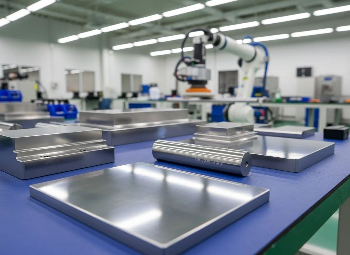 Mirror finish polishing for high-reflectivity CNC parts