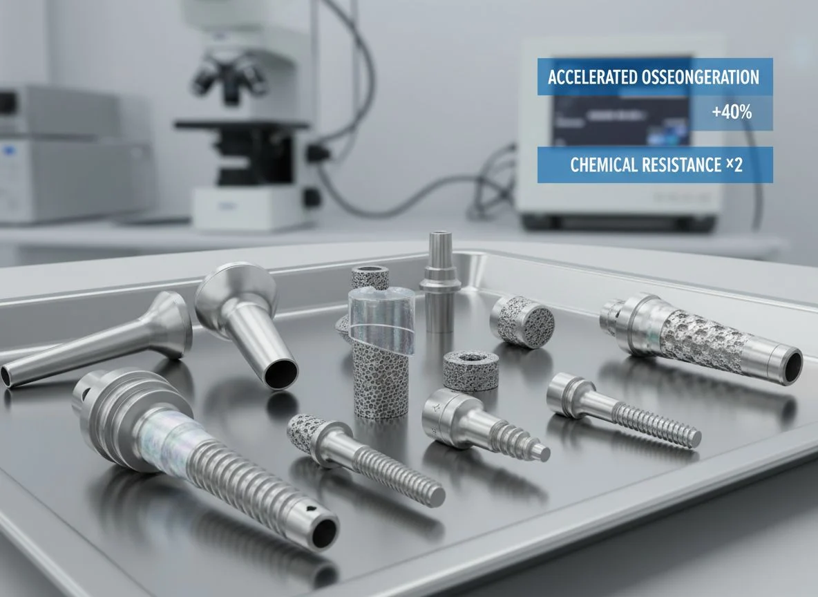 PEO treated titanium medical components