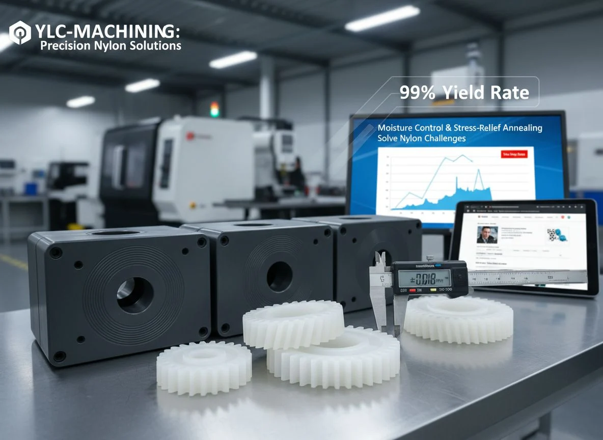Precision CNC machined Nylon 66 gear inspection