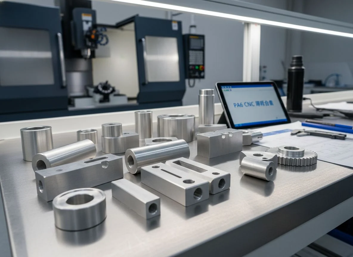 Precision CNC machined PA6 nylon cylindrical components
