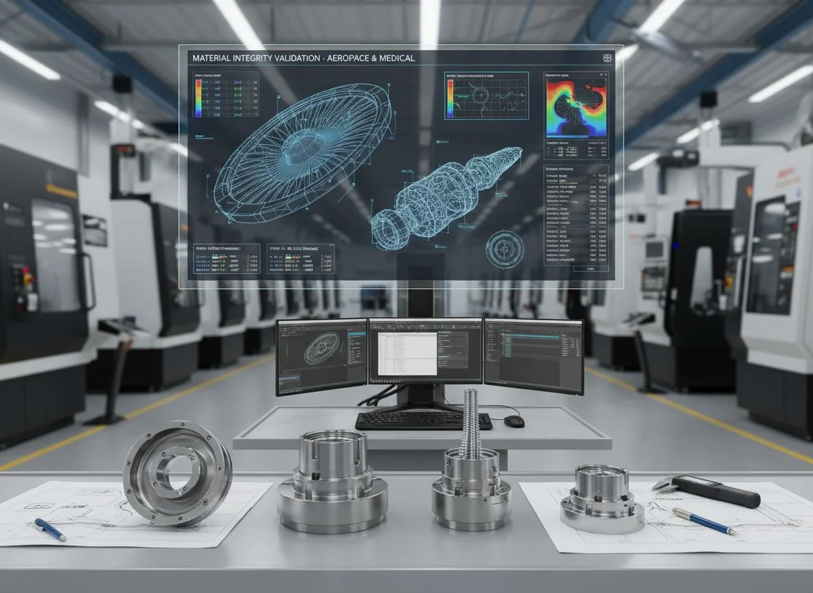 Precision CNC machined titanium components