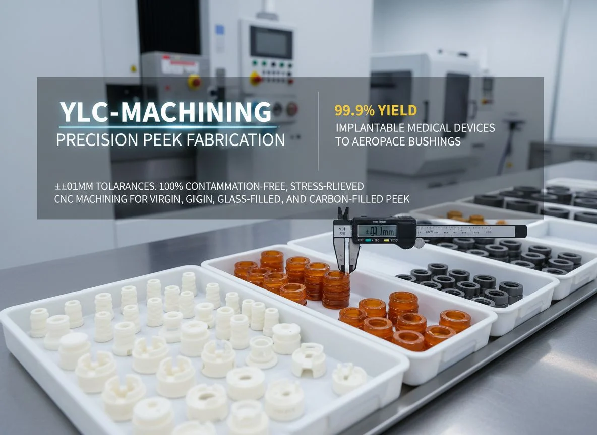 Precision CNC machining of medical and aerospace grade PEEK parts by ProtoBatch CNC
