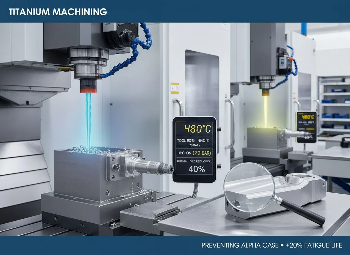 Precision CNC titanium machining with high-pressure cooling systems