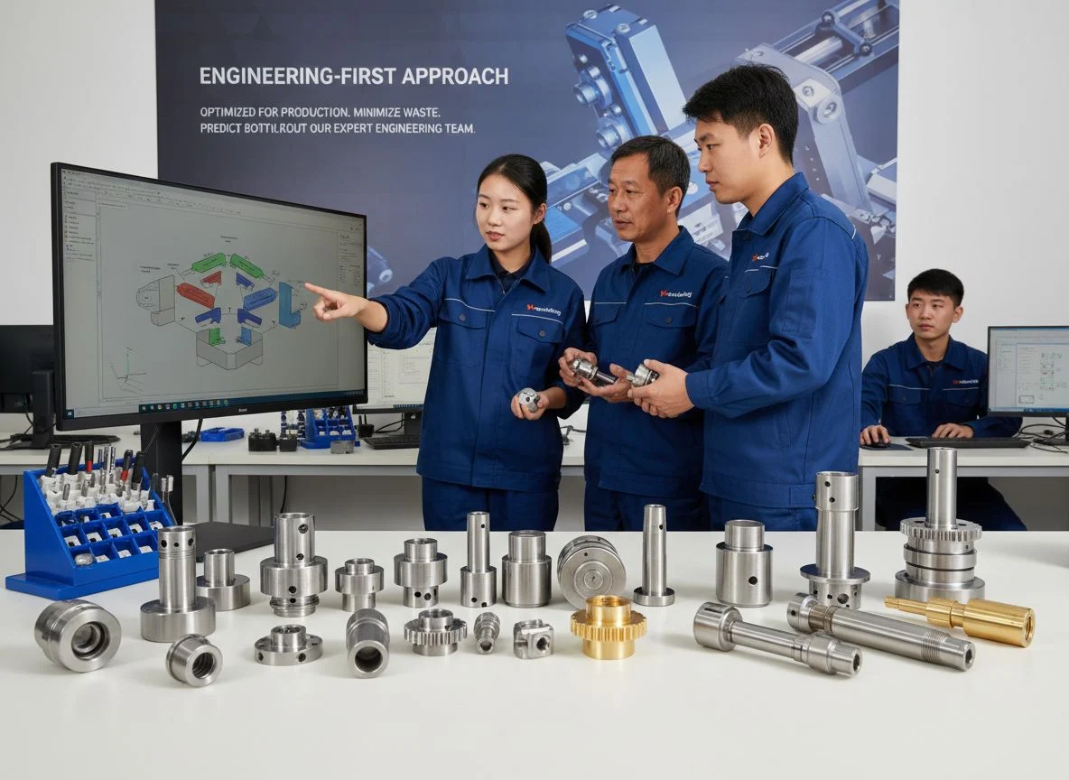 Precision CNC turned components illustrating efficient DFM processes