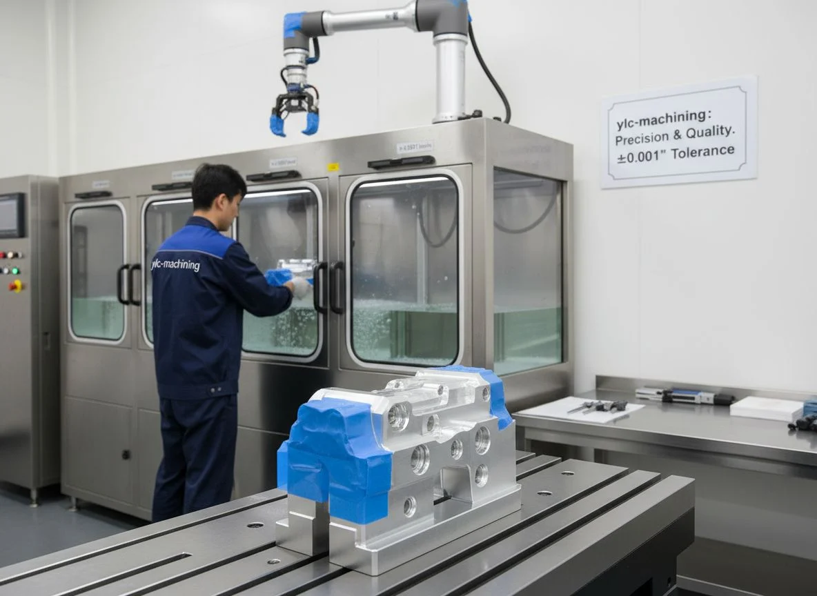 Precision masking illustration for CNC part polishing