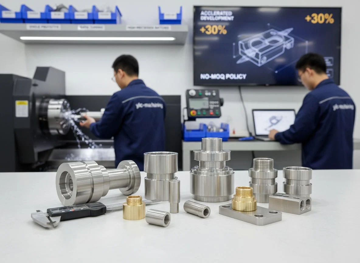 Precision turned parts showcasing scalable manufacturing from prototyping to mass production