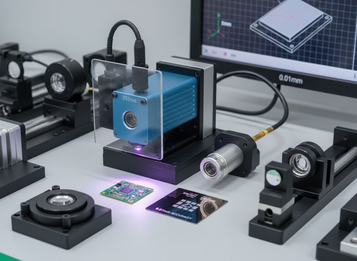 UV laser marking for micro-components and sensitive electronics