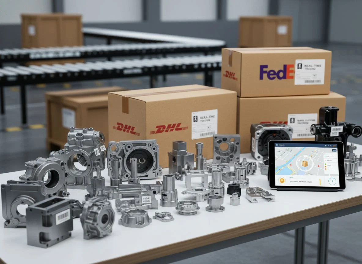 Secure export packaging for CNC machined precision components
