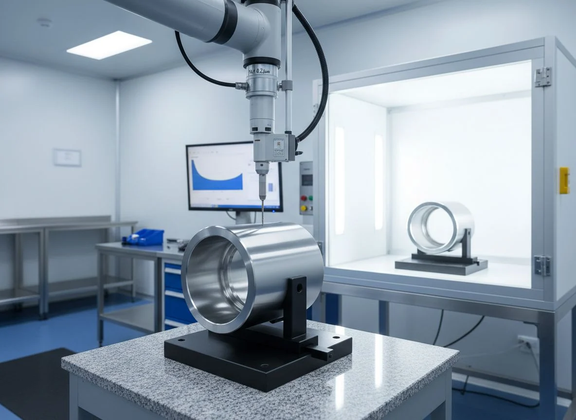 Surface roughness measurement for mirror-polished CNC parts